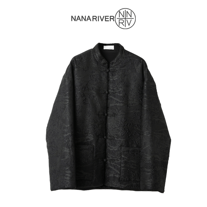 【山空春芜】冬季暗纹提花新中式棉服轻奢外套高端原创设计