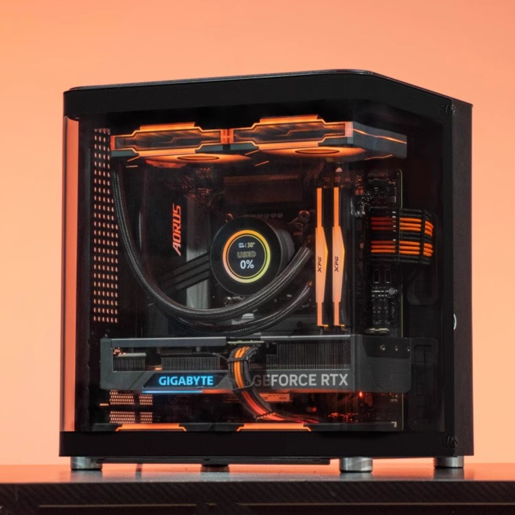 双11/乔思伯TK-1黑色主机i5R5/14600KF/5060/5060TI电脑海景房