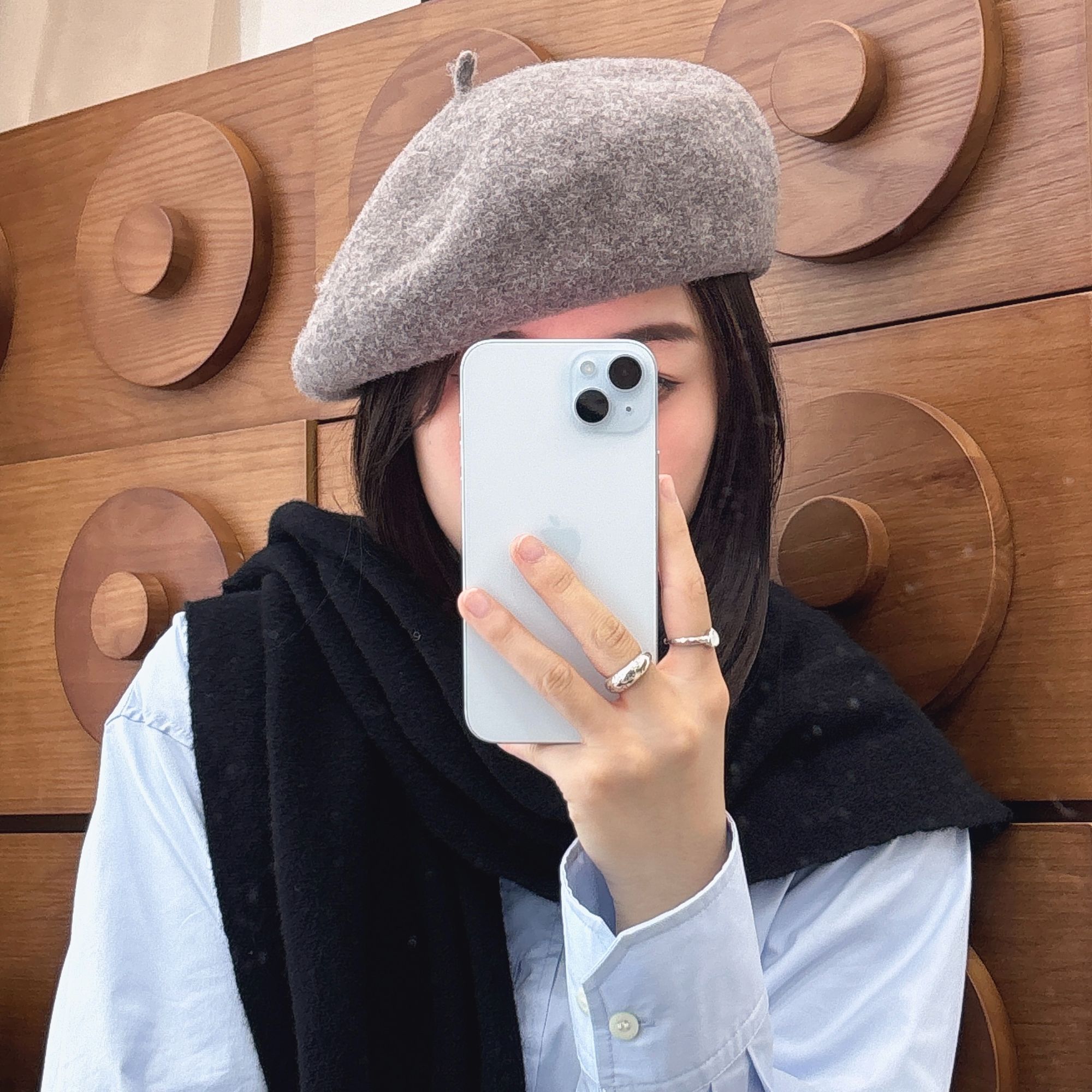 【SUKIJIANG】法式秋冬毛昵贝雷帽复古文艺风报童画家帽