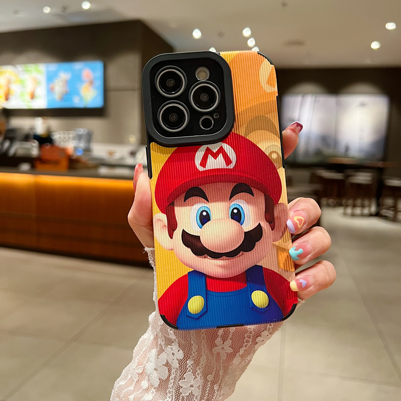 马里奥适用苹果14手机壳13卡通iPhone12pro可爱保护套11全包防摔