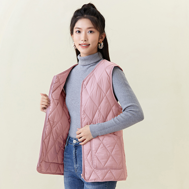 秋冬棉马甲女短款2024新款轻薄修身保暖内胆棉衣背心内穿坎肩马夹