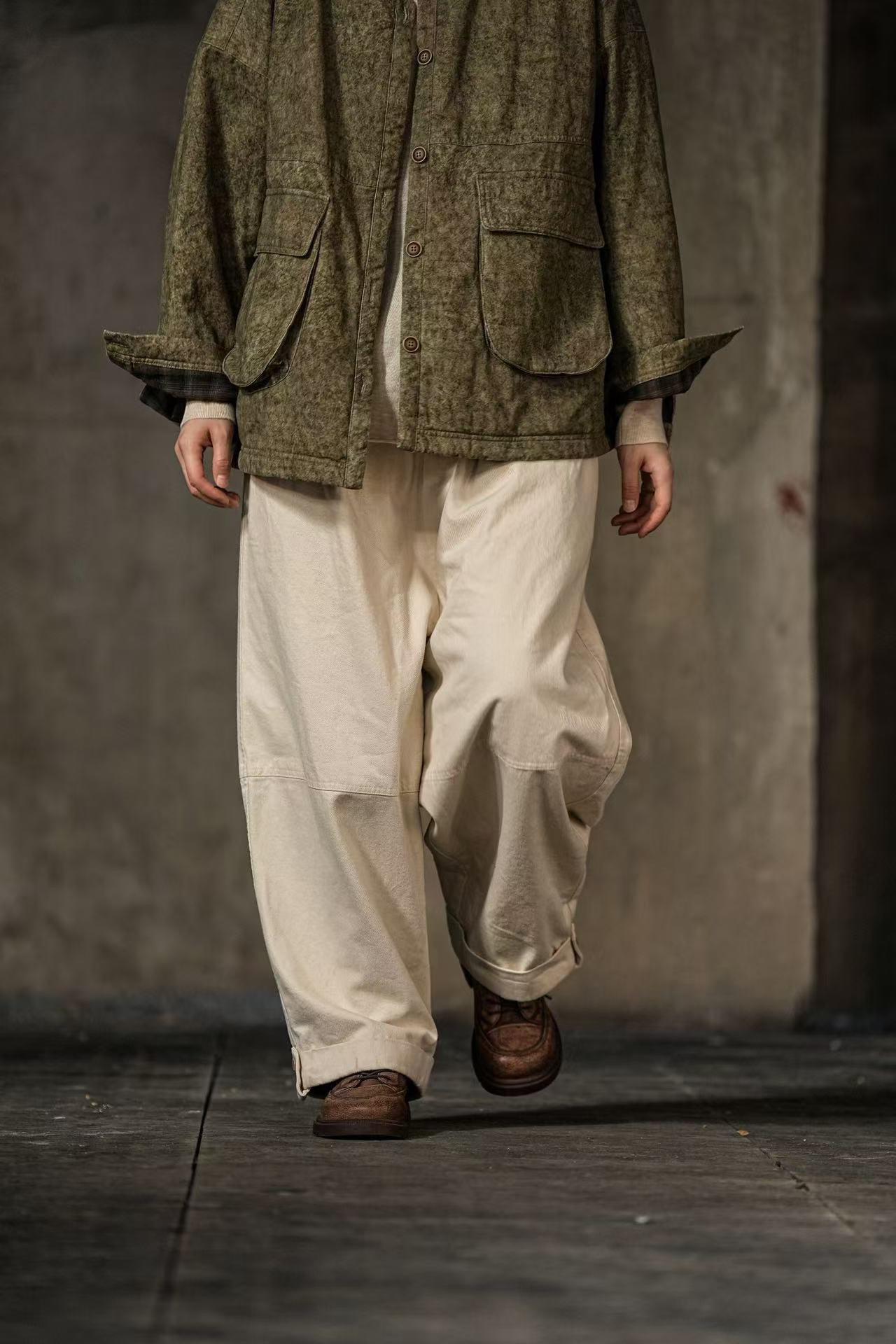 疯子～原创宽松双层休闲裤08382（92公分）百搭复古