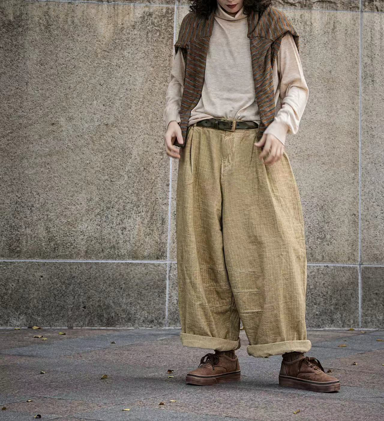 疯子～原创脏染裤08360（92公分）百搭