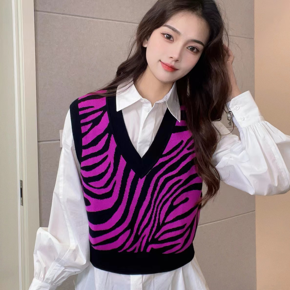 GIRDEAR/哥弟新款品质女装百搭时尚显瘦马甲背心1399455