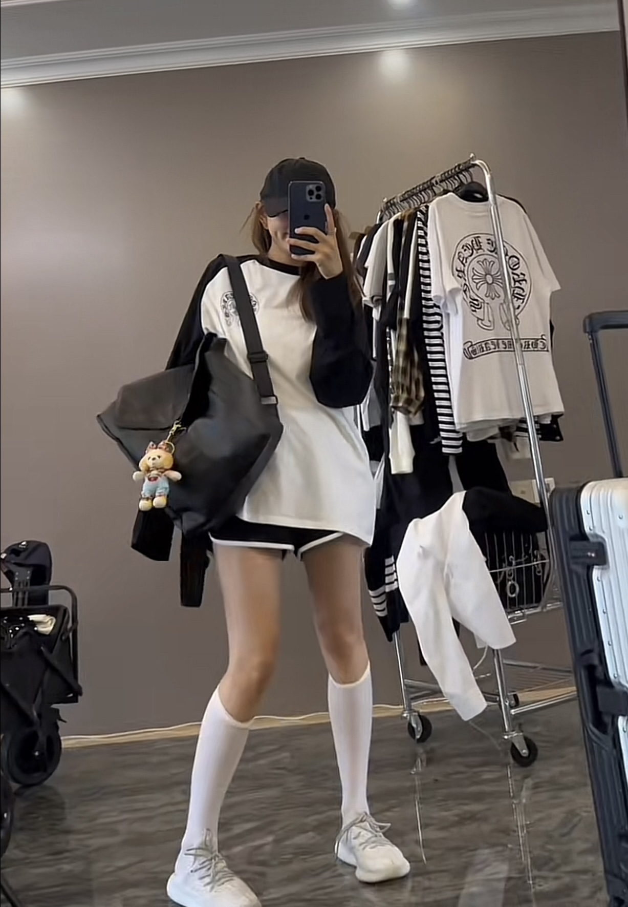 插件袖夏季防晒长袖T恤宽松休闲