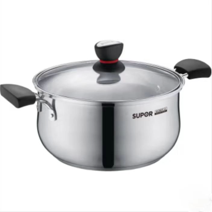 SUPOR/苏泊尔汤锅ST22/24H1小红圈304不锈钢复底电磁炉通用