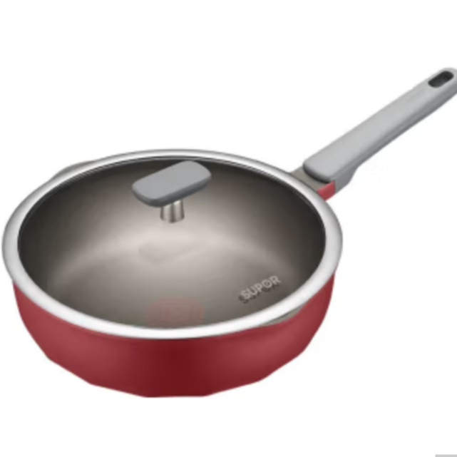 SUPOR/苏泊尔 加深煎锅NJ28WA3钛磨力煎炒锅不粘锅电磁炉通用 