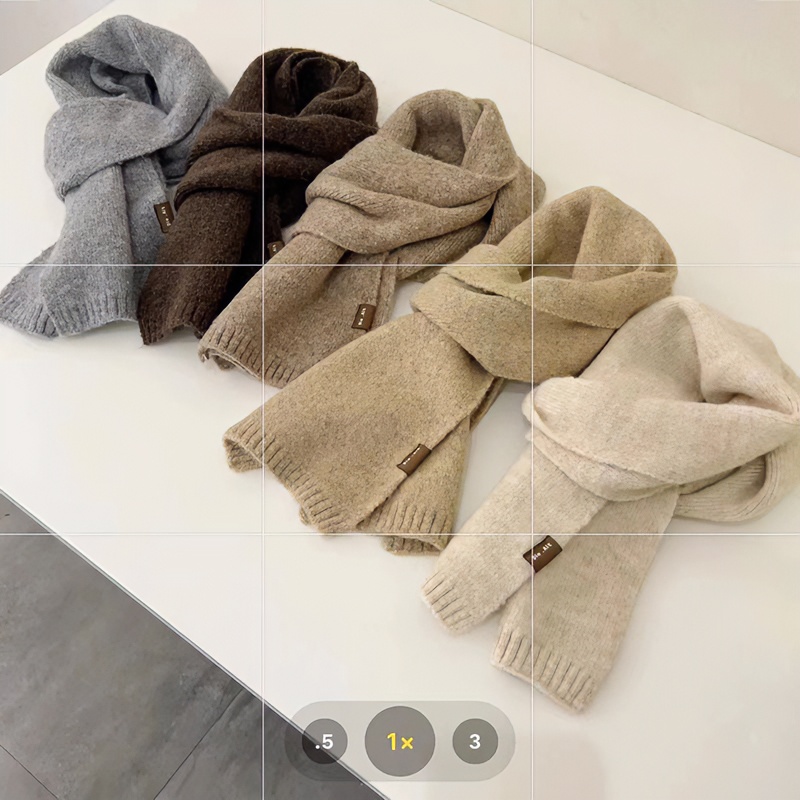 新款韩版儿童围巾秋冬季仿羊绒夹花纯色男童女童百搭保暖宝宝围脖