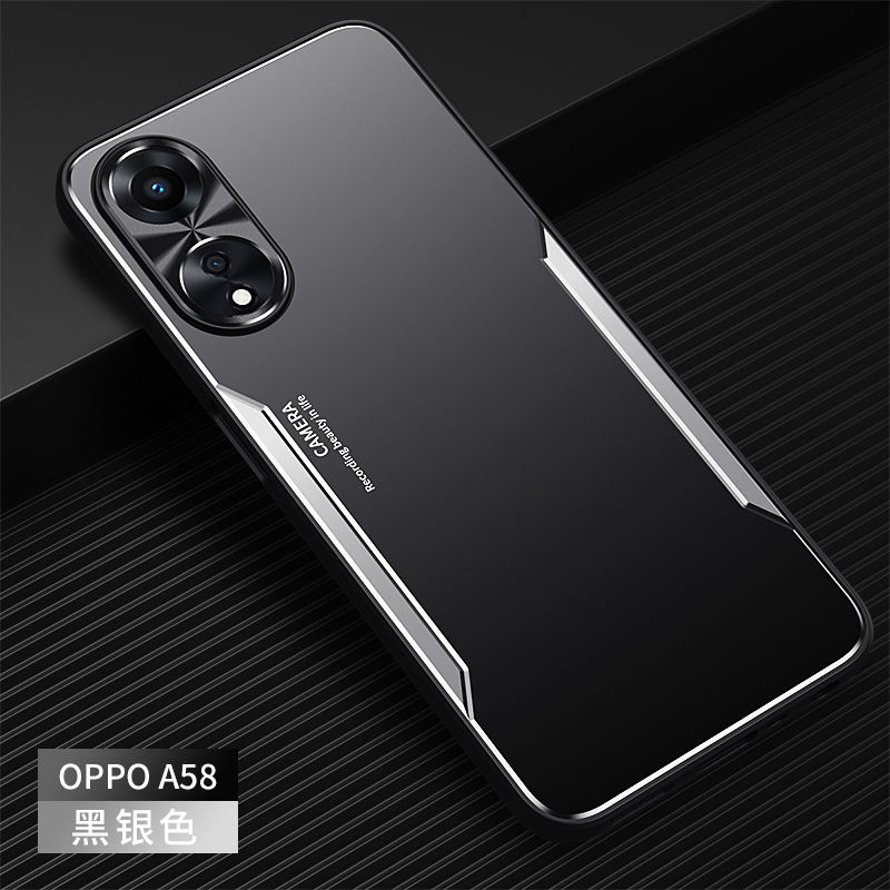 oppoA58x手机壳全包防摔a58x保护套5G金属外壳男款潮牌oppo超薄简