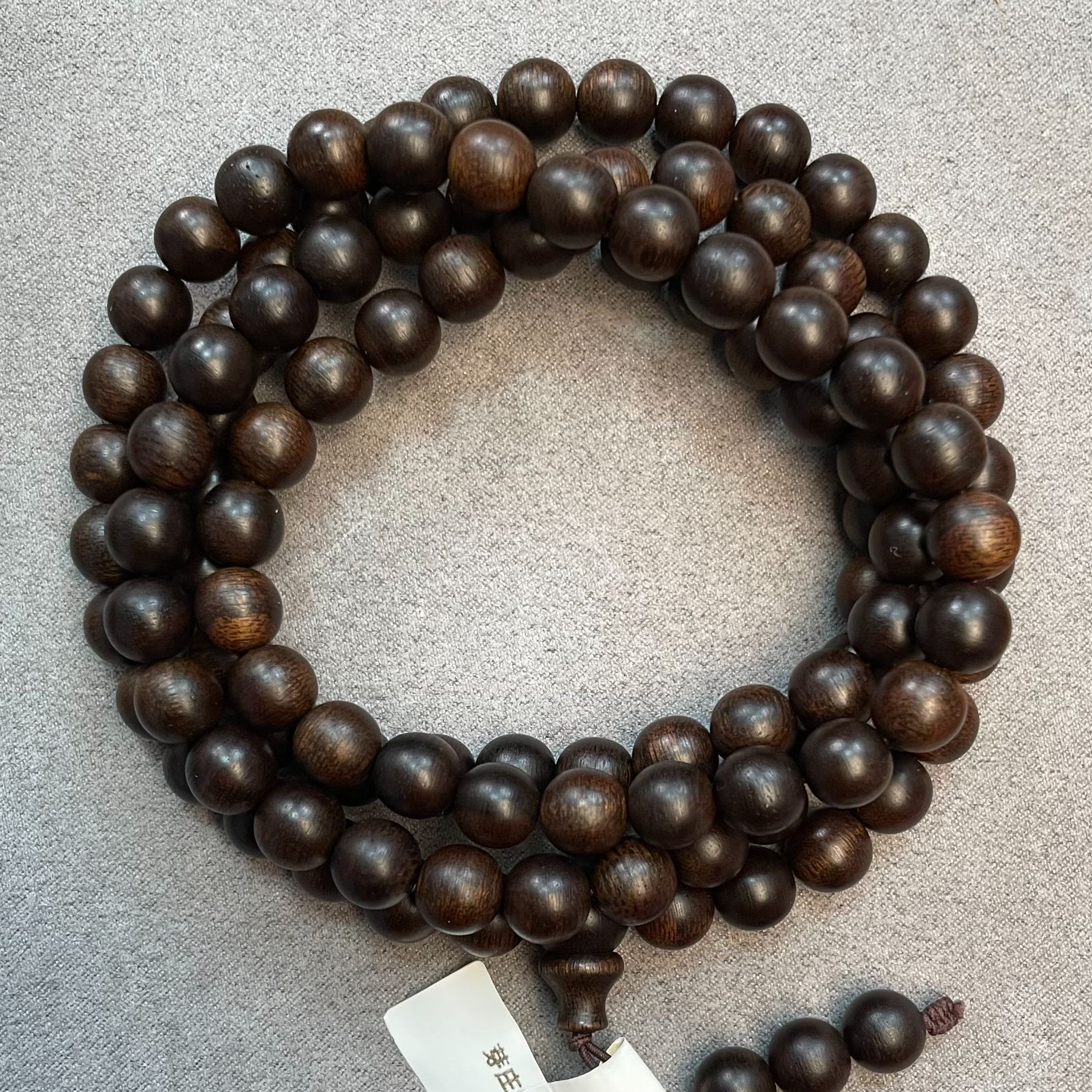正宗越南芽庄紫奇楠沉香手串8mm*108颗多圈沉水级老料收藏级别