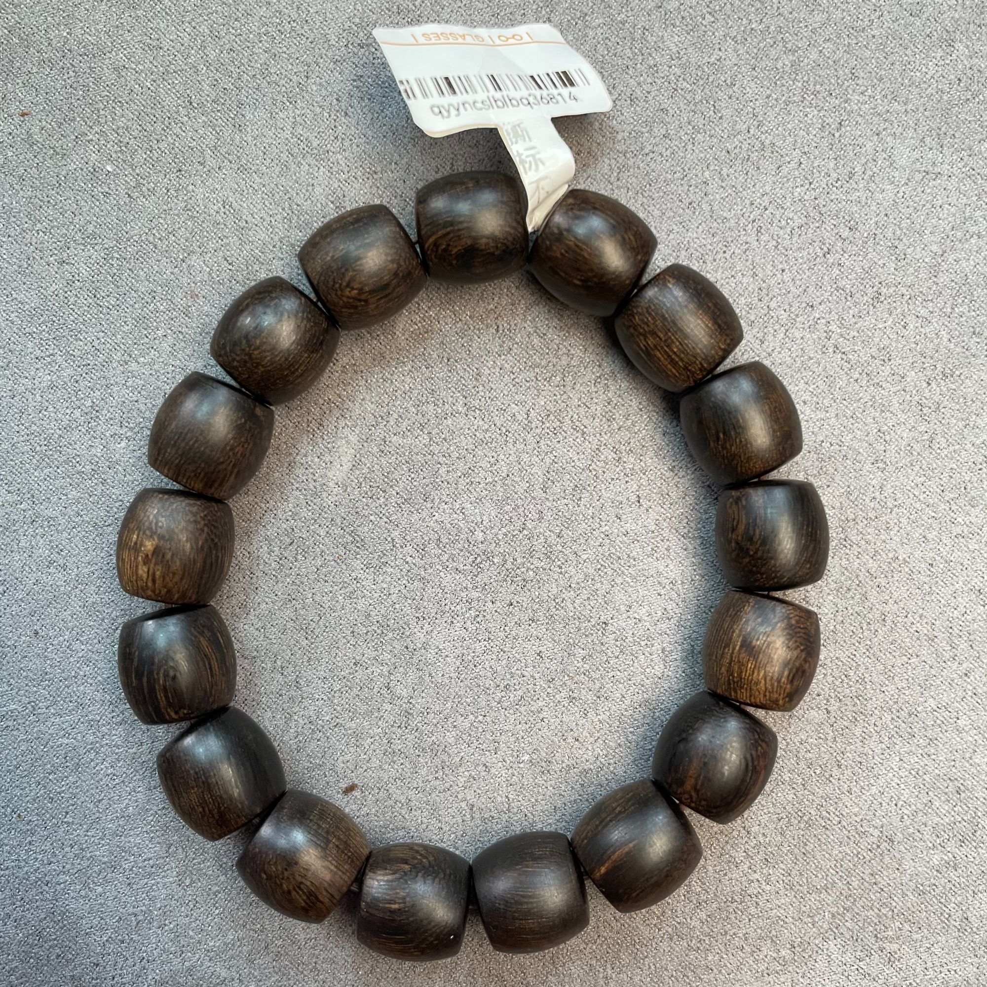 甄选越南芽庄树王瘤疤白奇楠沉水级12mm鼓珠单圈手串收藏级别