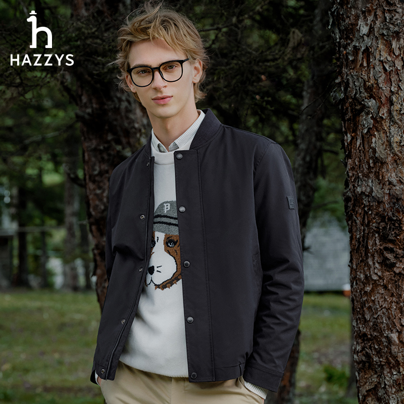 【PHIZ系列】Hazzys哈吉斯秋季夹克衫男士休闲轻奢男装外套秋款
