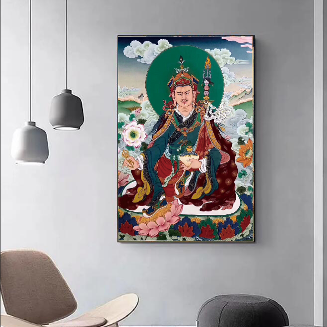 【西藏包邮】 和谐四瑞晶瓷高温烤瓷工艺2.3天发货单幅竖款装饰画