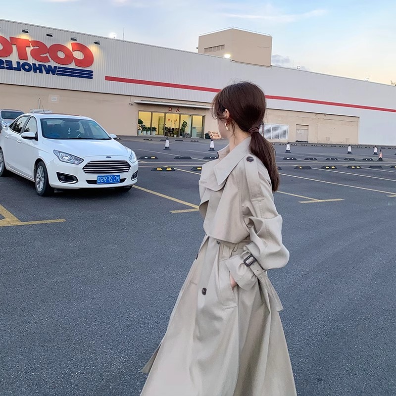 风衣外套女春秋季2025新款英伦风小个子中长款收腰气质高级感大衣
