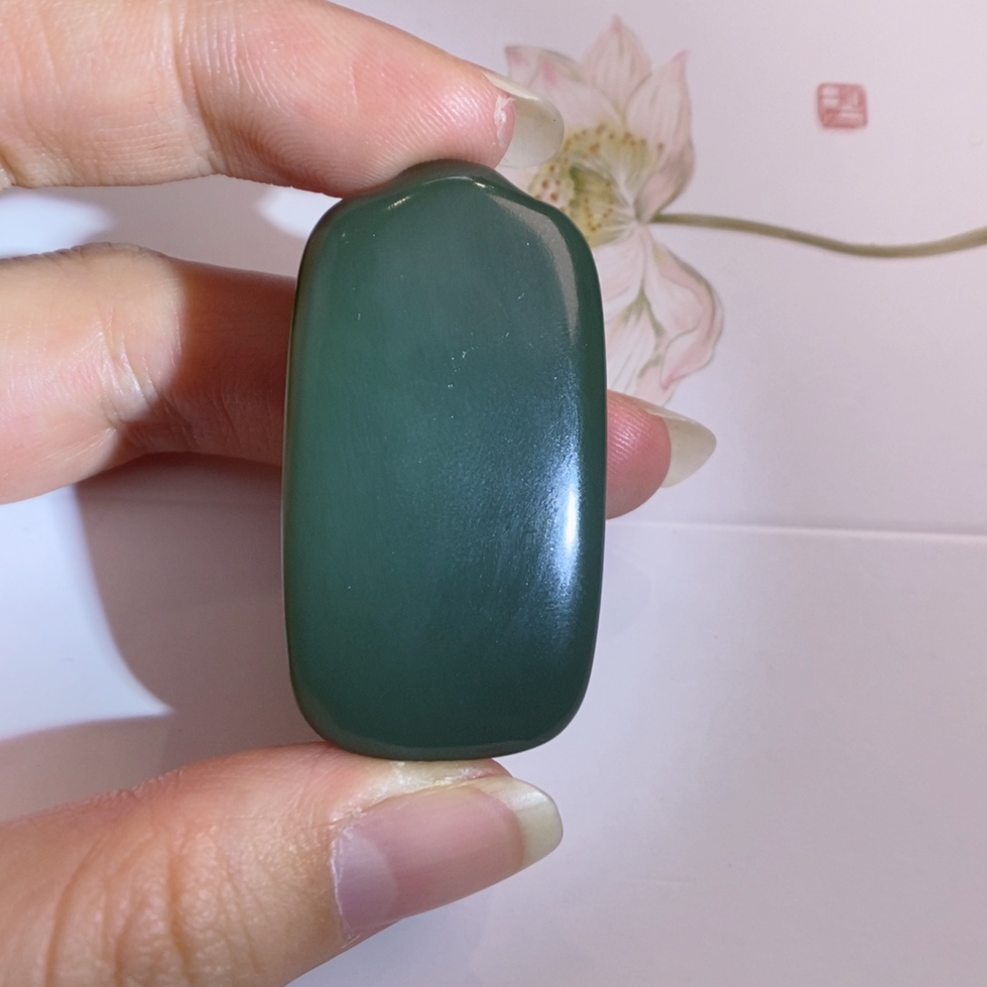 和田玉手链未镶嵌微瑕沙枣青