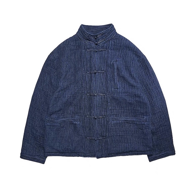 段染刺子外套中式立领加厚唐装中国风国潮改良款休闲棉服