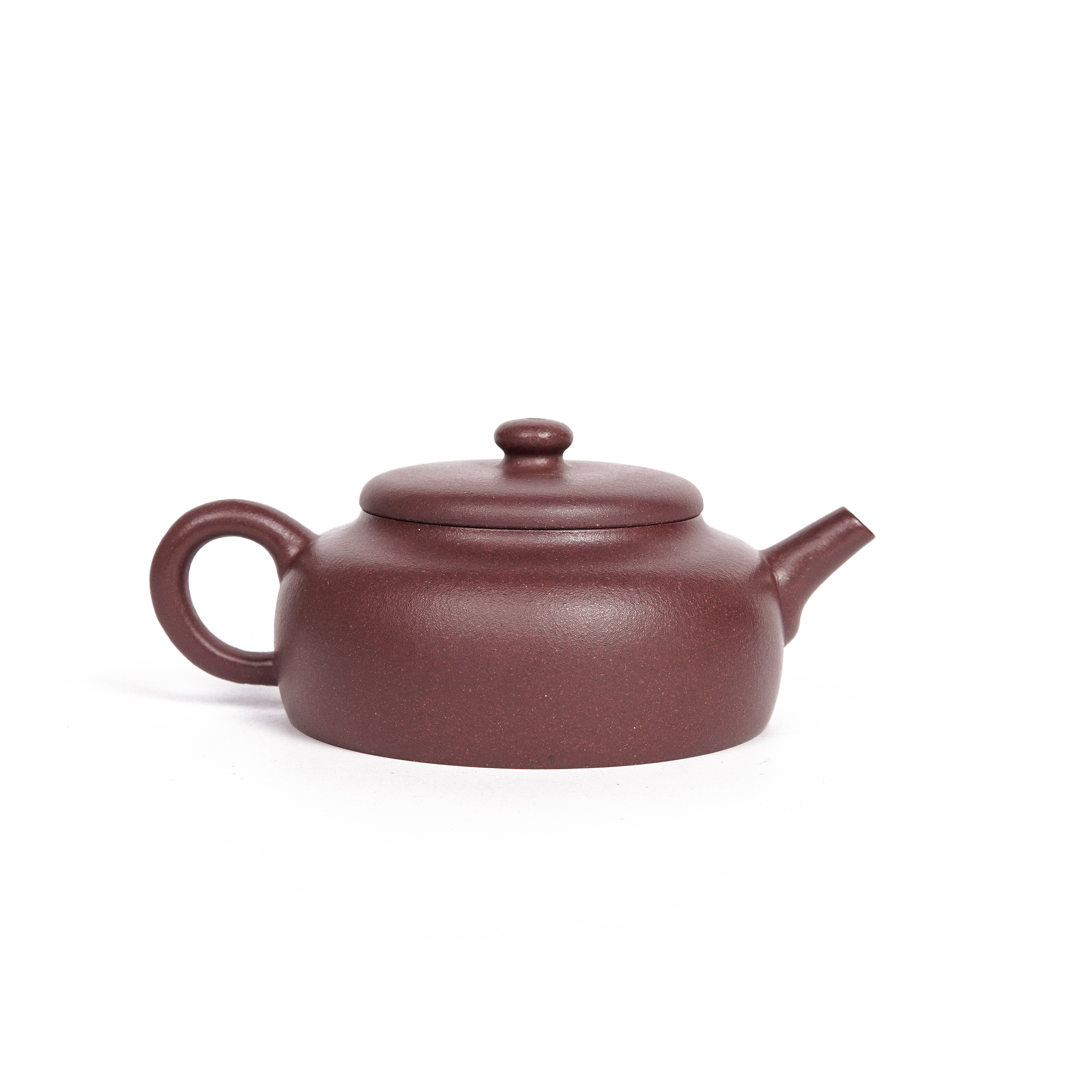 【陶公粟】原矿底槽青泥《孟臣执鼓》170cc7孔内推手制紫砂壶