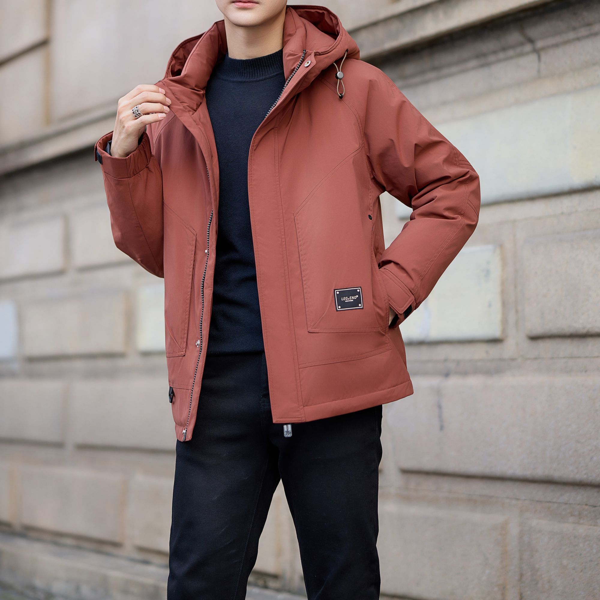 [8719]M男款时尚羽绒服保暖休闲