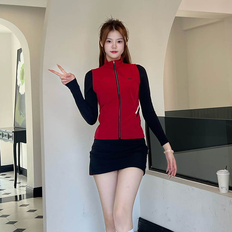 BG秋冬新款户外运动无袖马甲高尔夫女装防泼水防风保暖背心golf