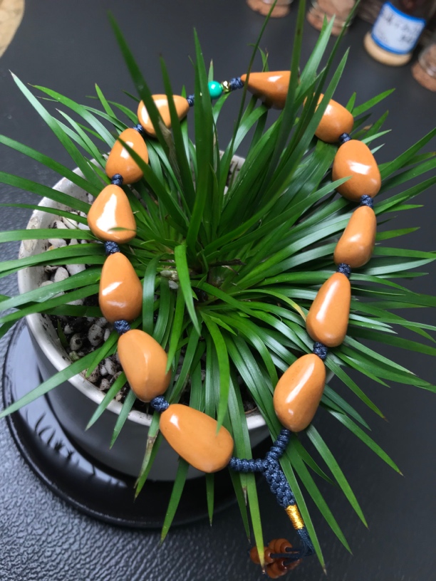 松子素核松香味橄榄核文玩松子手串简约款