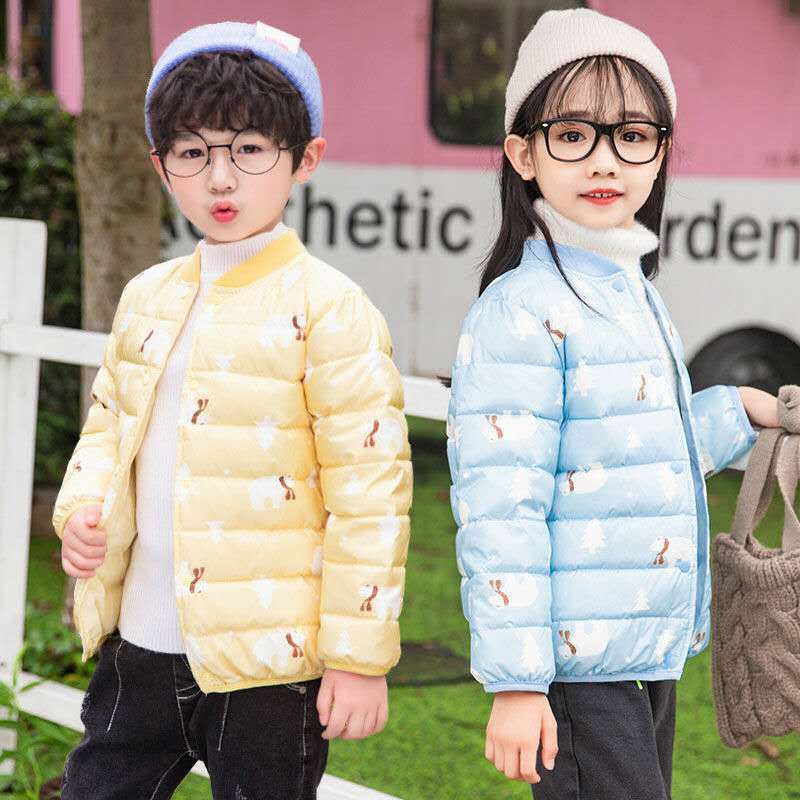 雅鹿新款女童羽绒内胆女童轻薄羽绒服内胆中大童学生校服内穿保