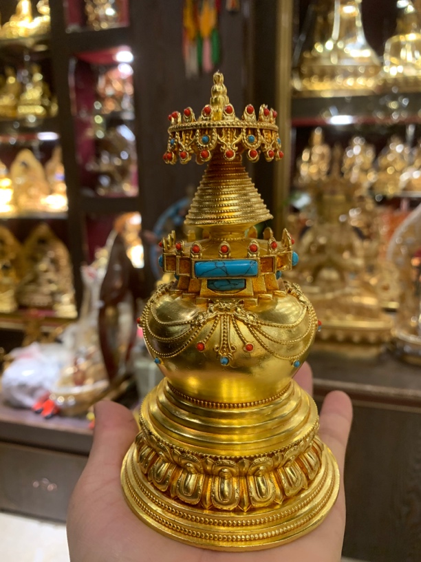 高15厘米黄铜材质3D工艺嘎当塔