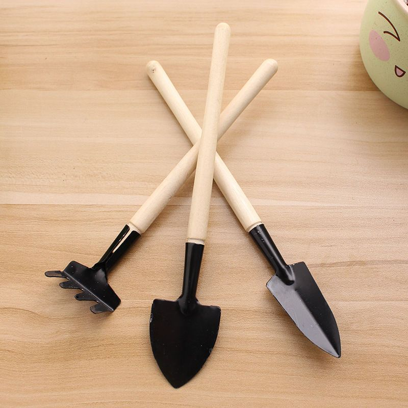 家用种花小铲子园艺工具三件套绿植多肉松土铁铲铁铁锹盆栽花铲