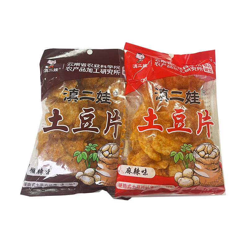 【新鲜日期】滇二娃云南特产麻辣土豆片30g薯片解馋办公追剧零食
