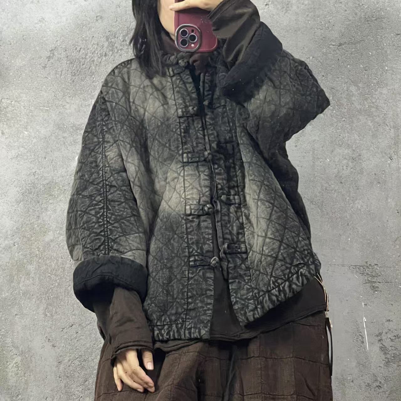 MYF 0957 菱形格子小棉服 （衣长65胸围160）MYF0957