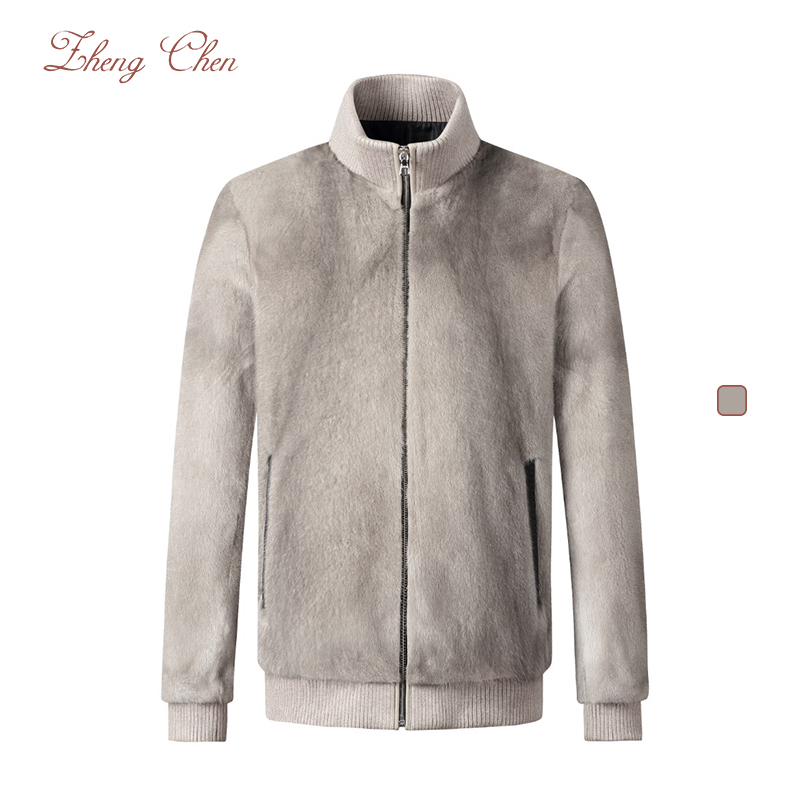 Zhengchen/正辰哥本哈根紫标进口天然银蓝外套 QH99336