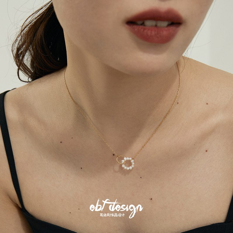 EBFWIND【沉睡花园】巴洛克小米珍珠法式气质简约小众百搭个性项链