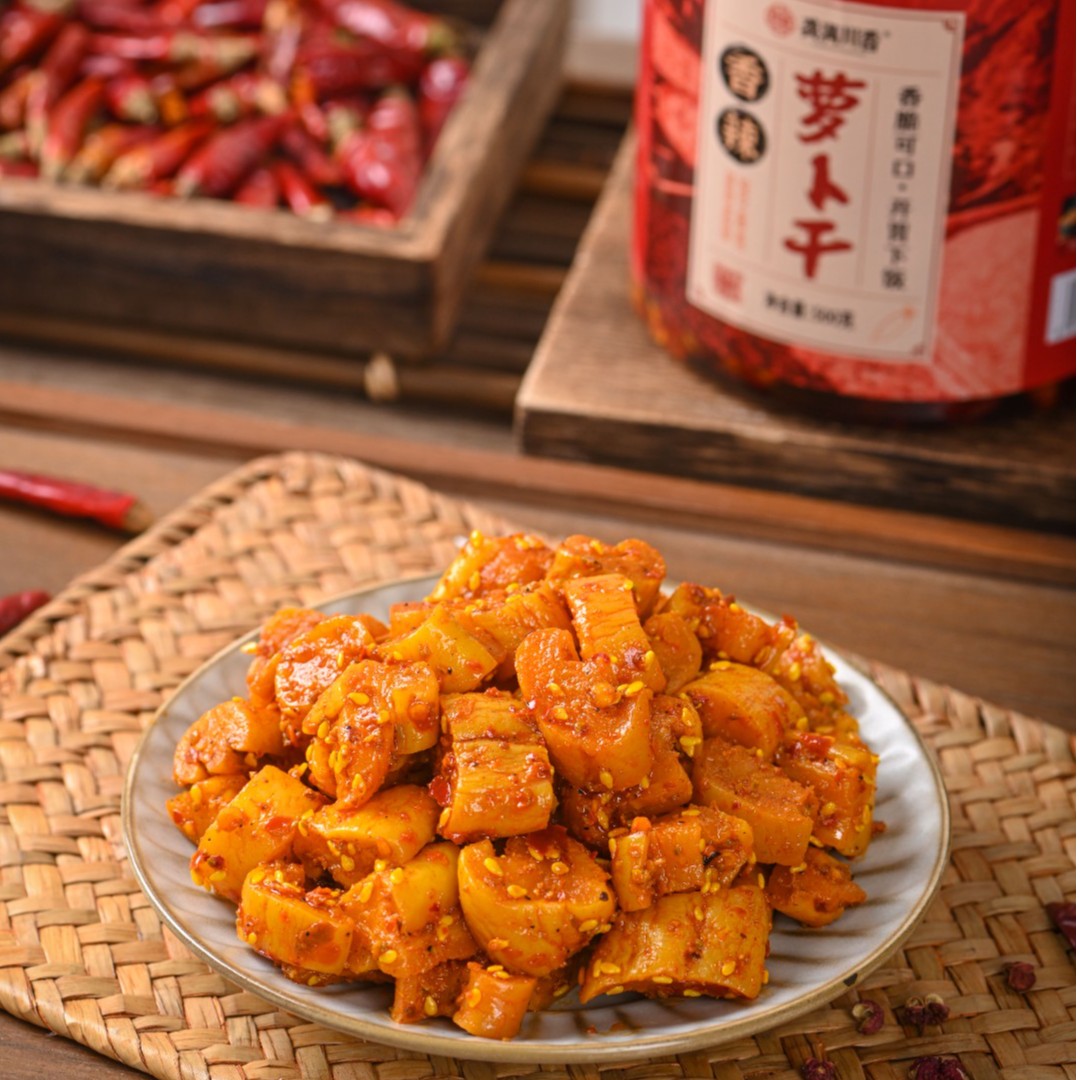 龚满川香香辣咸菜萝卜干/下饭/开胃/香脆/开盖即食/水煮菜蘸料