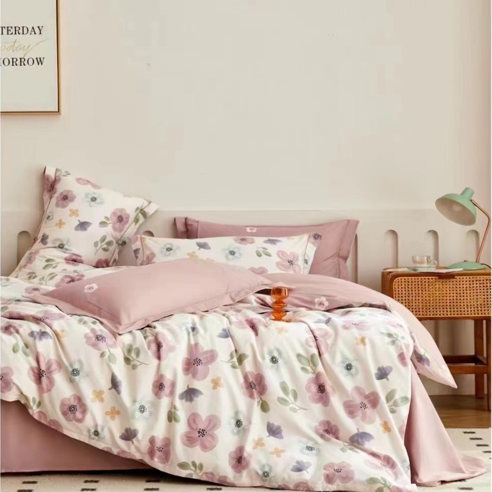 四季款学生成人三件套四件套100%纯棉斜纹单人宿舍印花简约网红