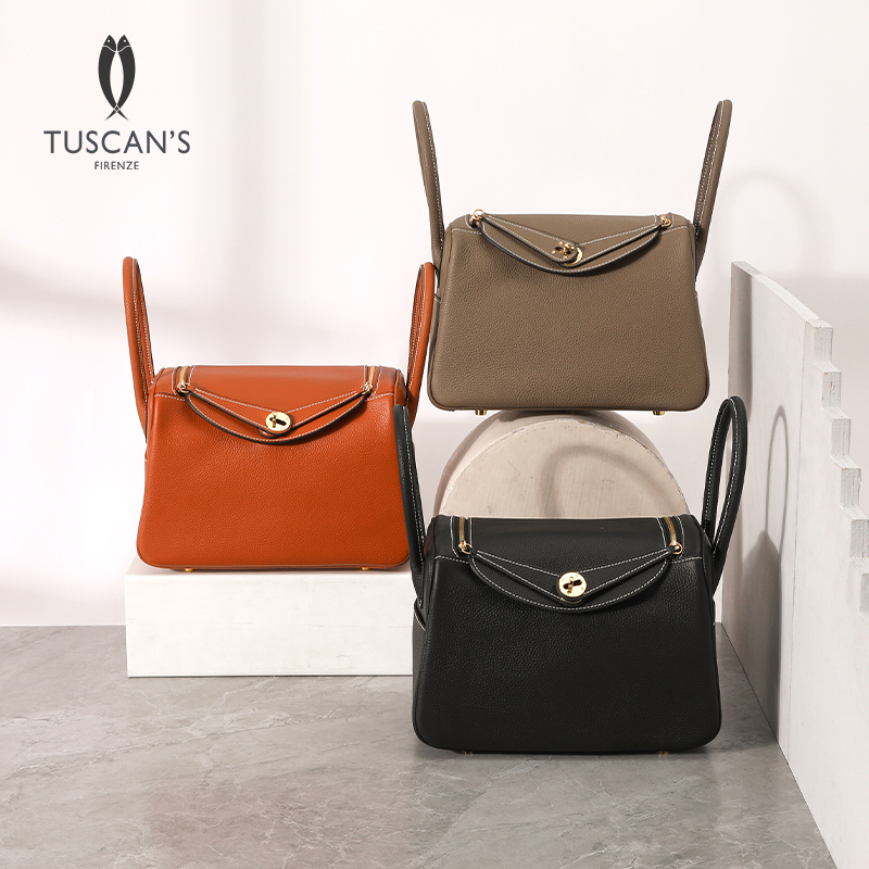 TUSCAN'S真皮单肩腋下包女包【lindy】通勤包包时尚手提包时代双鱼