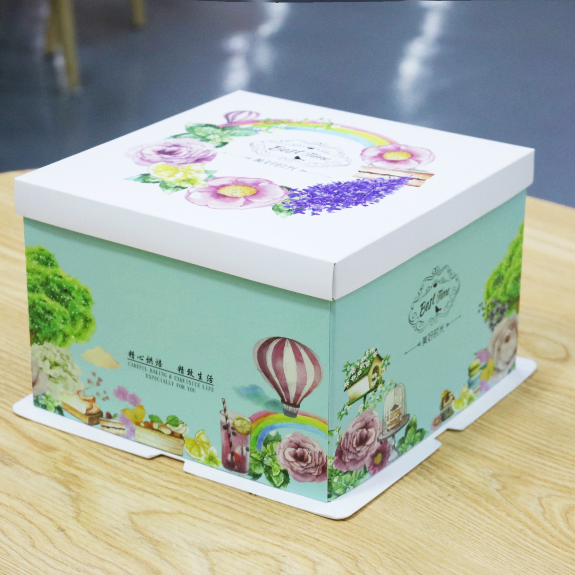 生日蛋糕盒6/10寸包装盒子 高档纸质盒透明盒透明 特价清库存加厚