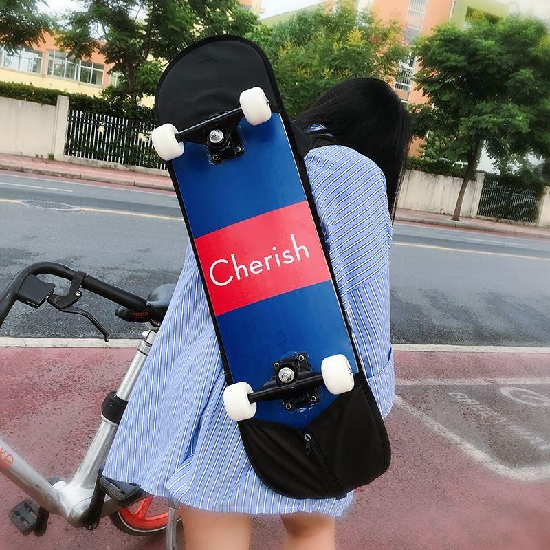 滑板包双翘收纳袋双翘短板揹包套加厚袋单肩包通用型滑板长板包
