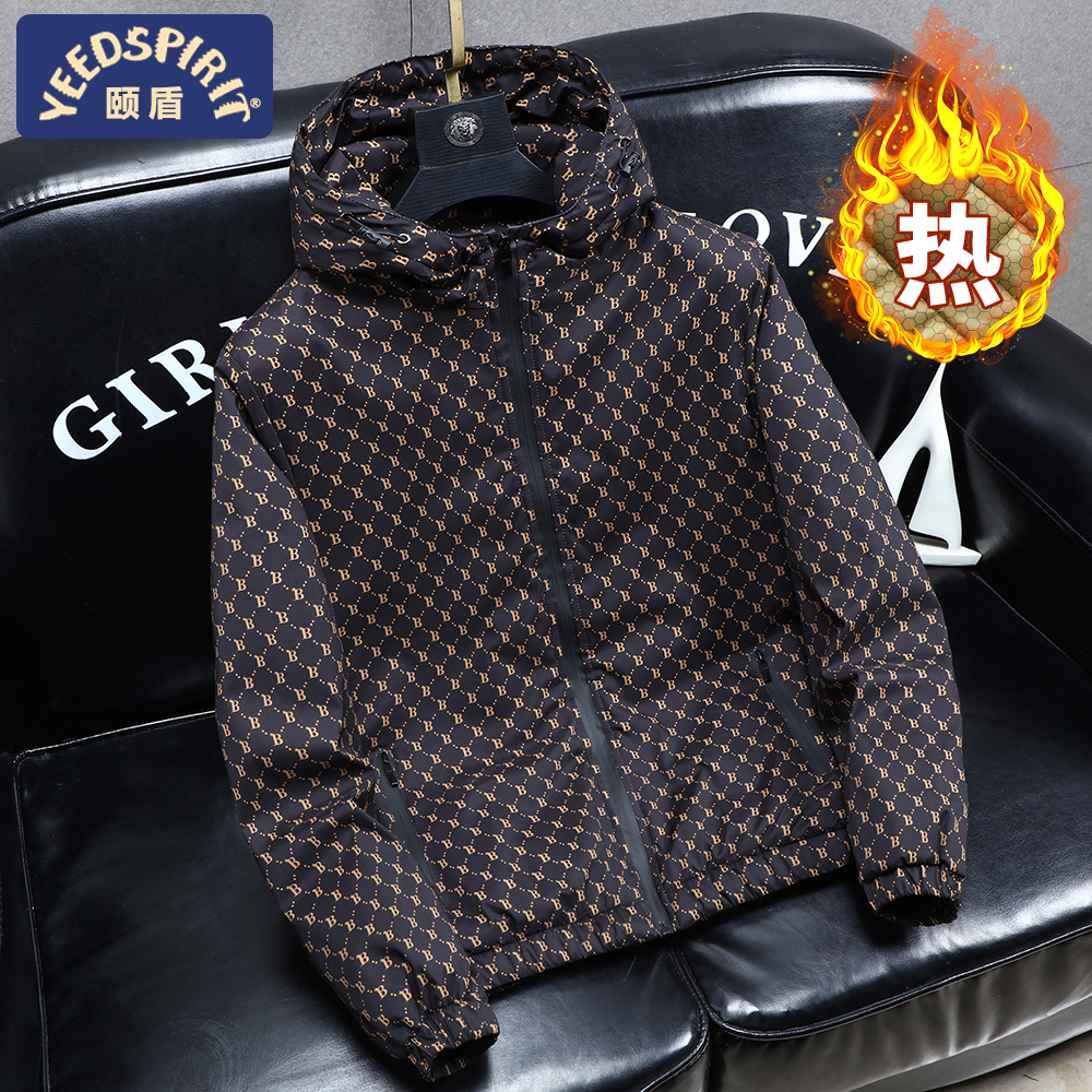颐盾冬季连帽外套棉服男士运动休闲时尚百搭加厚防风保暖大码潮流
