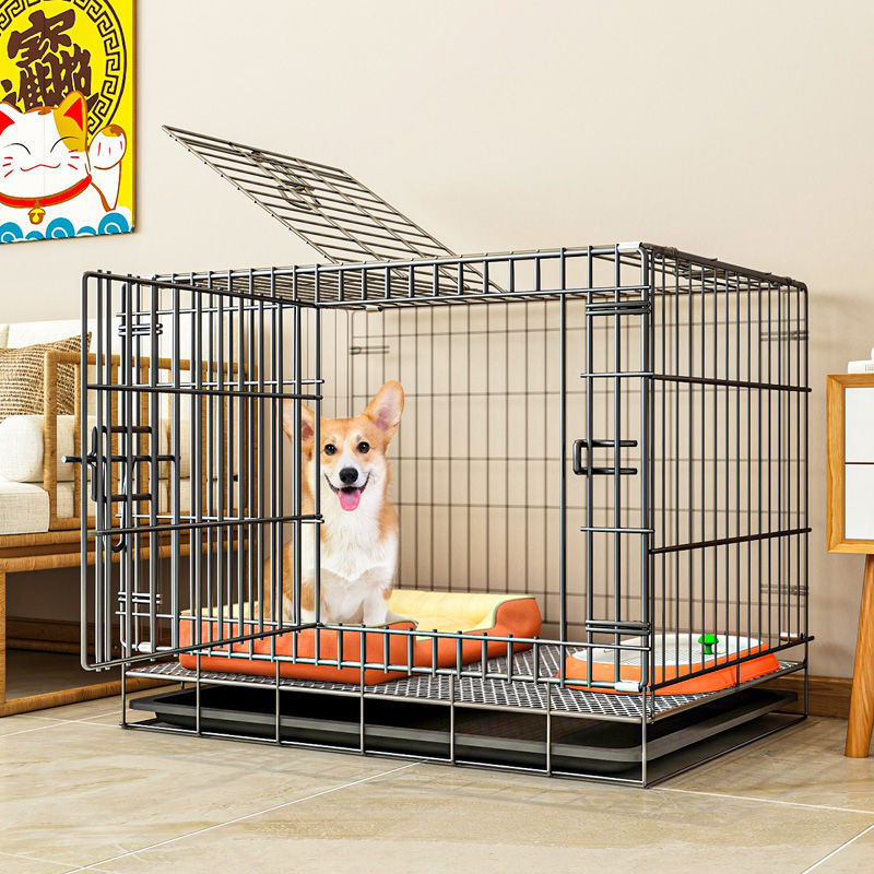 狗笼子中型犬小型犬狗窝厕所一体加厚铁网宠物笼不占地方室内家用
