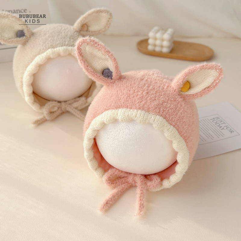 宝宝帽子秋冬款可爱超萌护耳针织帽婴幼儿冬季保暖婴儿毛线帽儿童