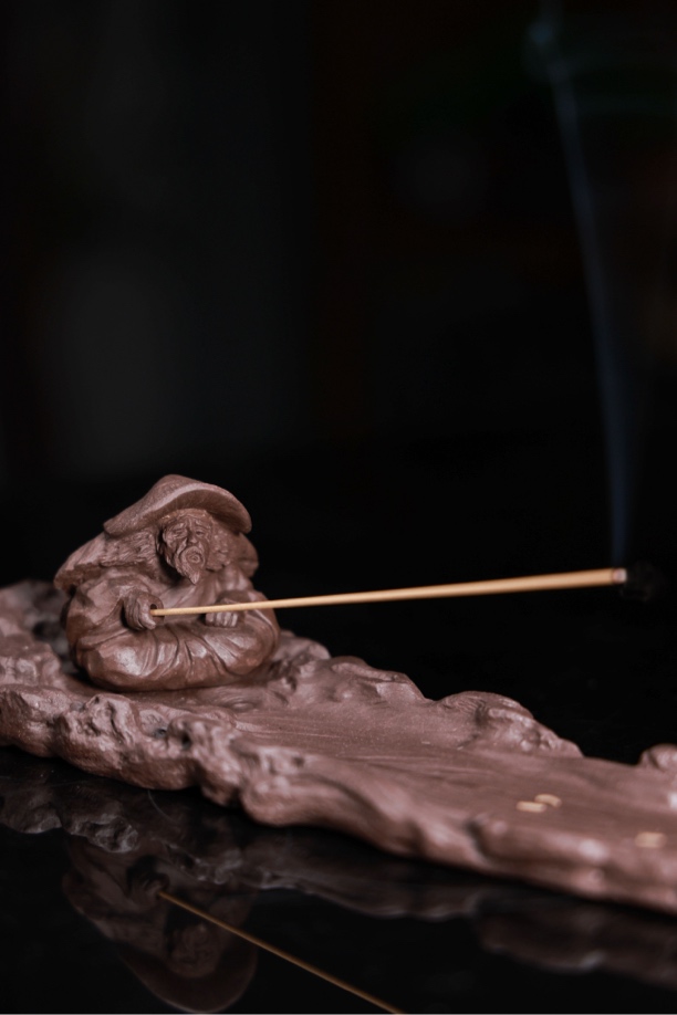 胡晓勇紫砂大号陶瓷茶宠香插器物创意茶道茶玩摆设茶室雕刻中式