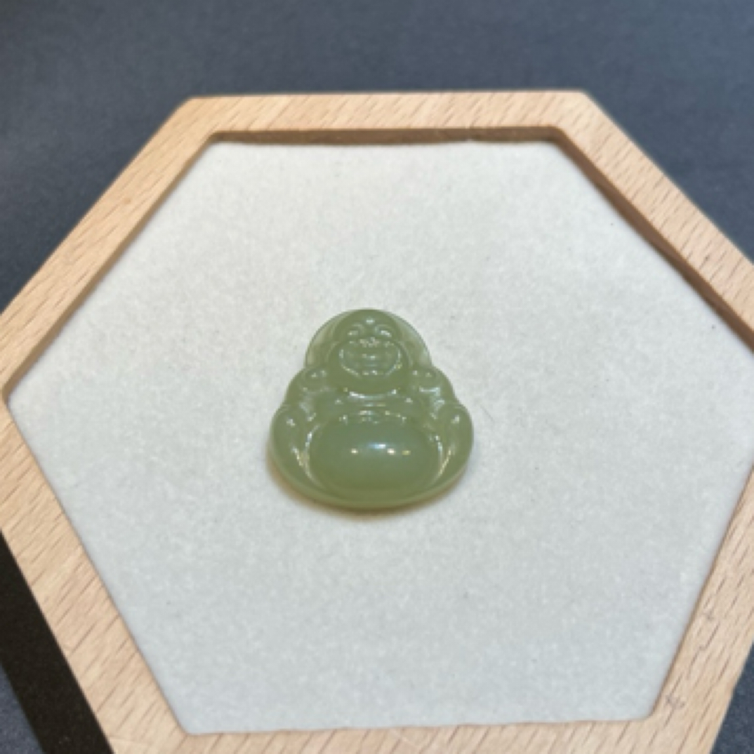 新品和田玉吊坠黄口佛公