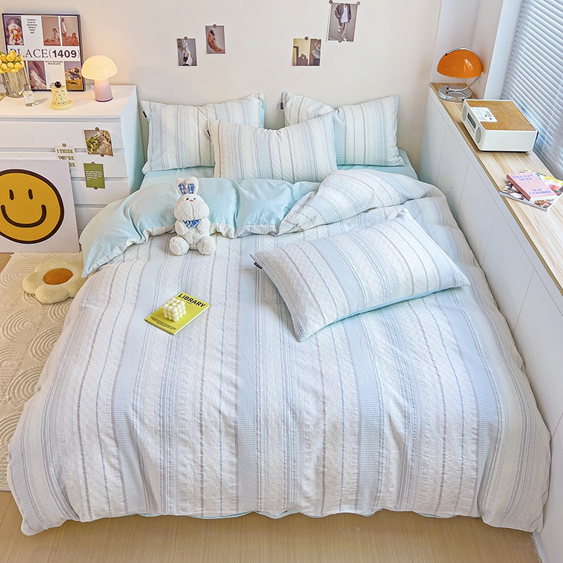 2023新款纯棉水洗棉沃夫格提花未来海岸提花系列全棉四件套