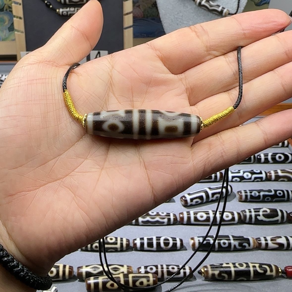 【闪购商品】玛瑙/玉髓颈饰未镶嵌猫**豆