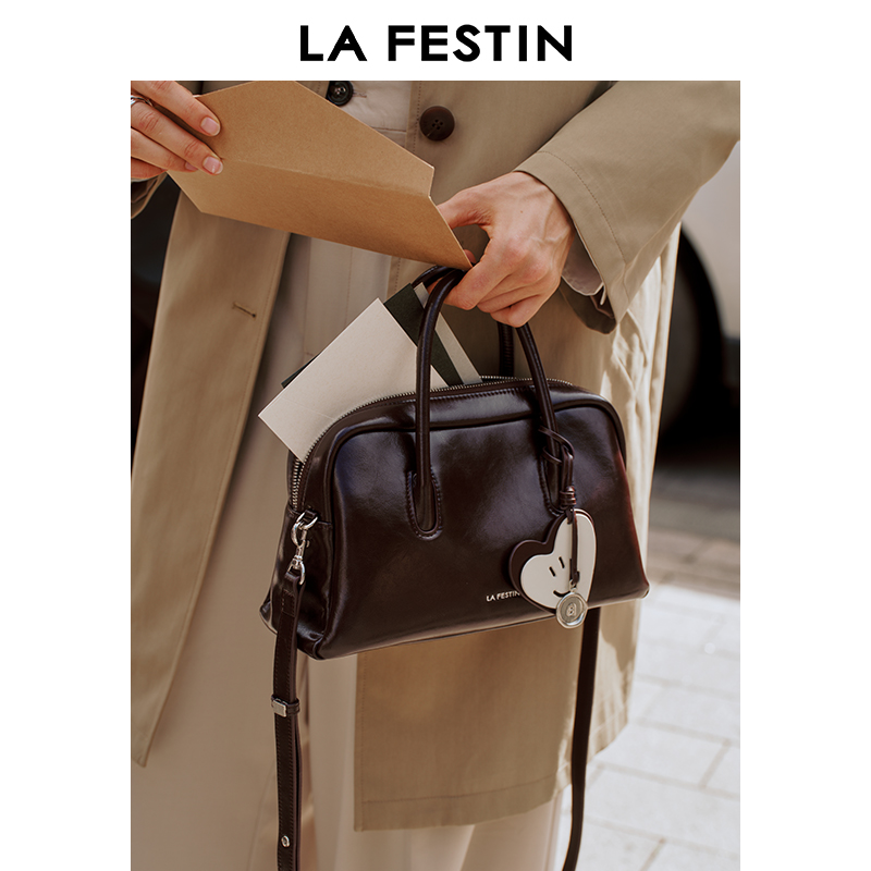 拉菲斯汀中号波士顿嘟嘟包新款女斜挎包保龄球包手提包