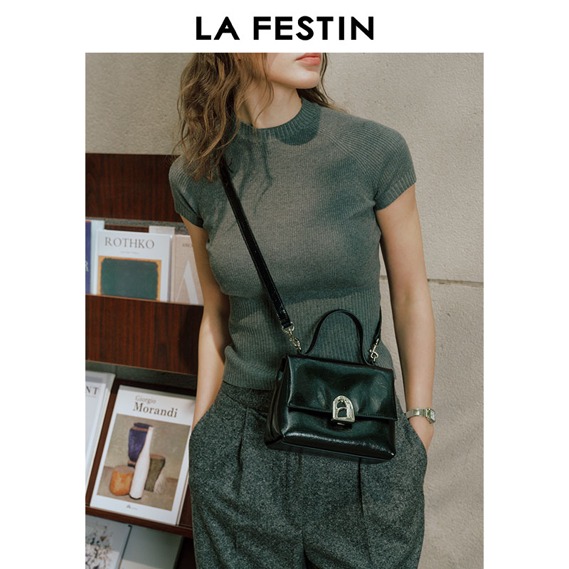 拉菲斯汀小号塌塌手提包包女2024新款斜挎凯莉包