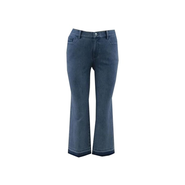 AMASS/阿玛施经典时尚修身丹宁风中高腰九分牛仔微喇裤女510002