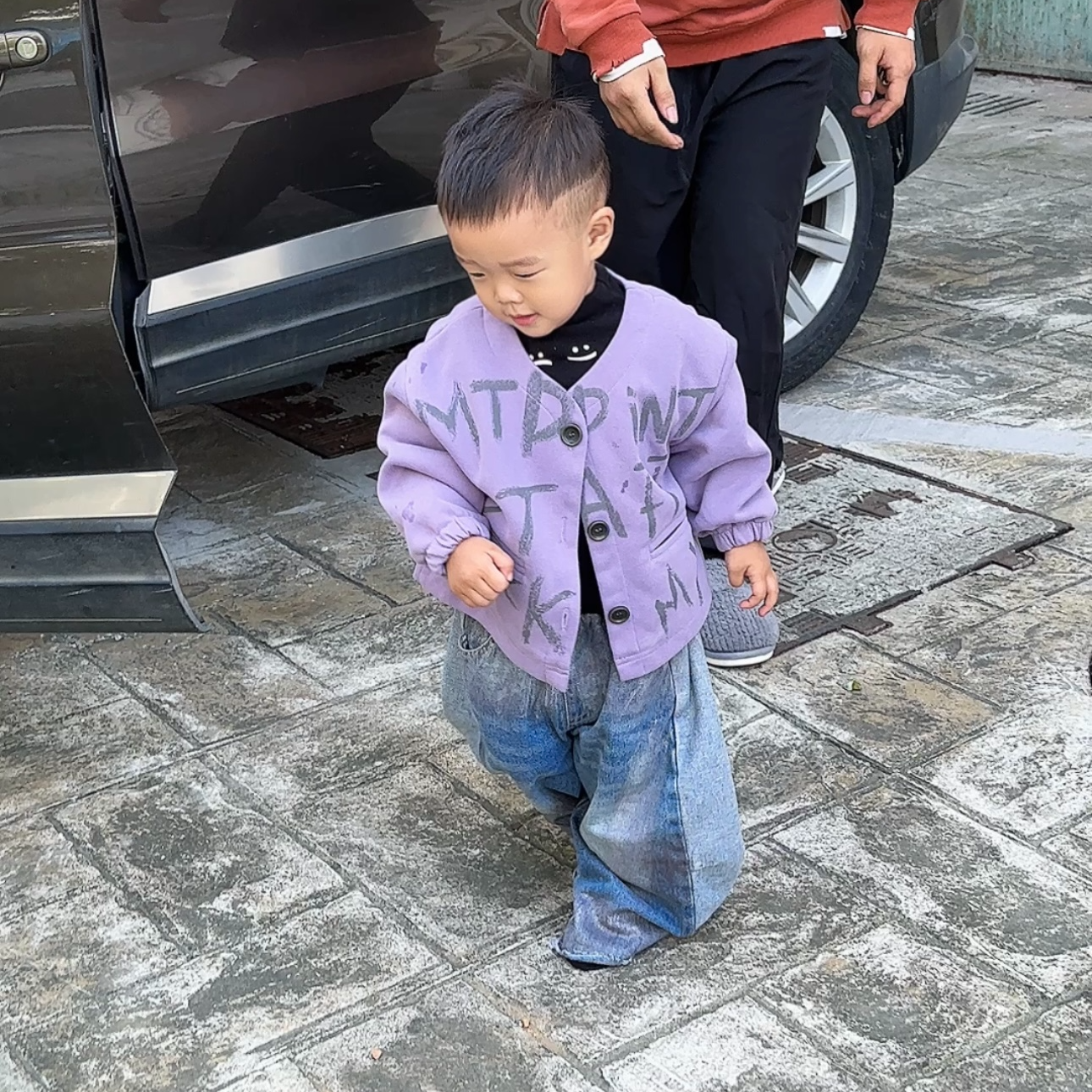 男女童装韩版外套棉服扣号连接
