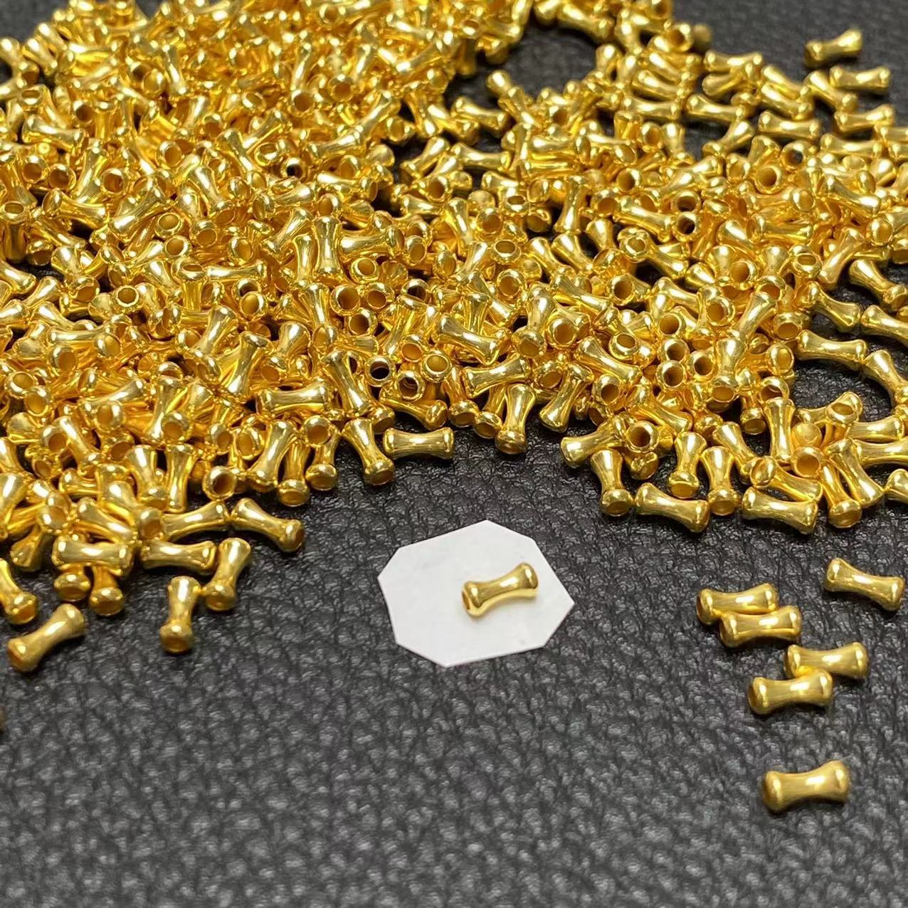 YZ2692-18K金短光面竹节5mm左右配件-JS(多样性发其一)