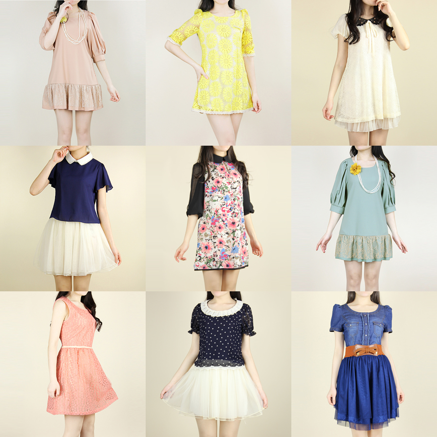 反季女大童连衣裙清仓捡漏（646-669）