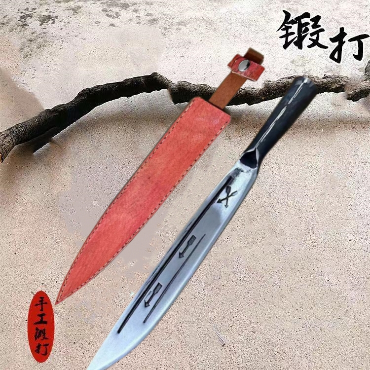 锻打屠宰刀杀猪放血刀长款锋利宰猪专用刀传统老式宰牛羊分割开边